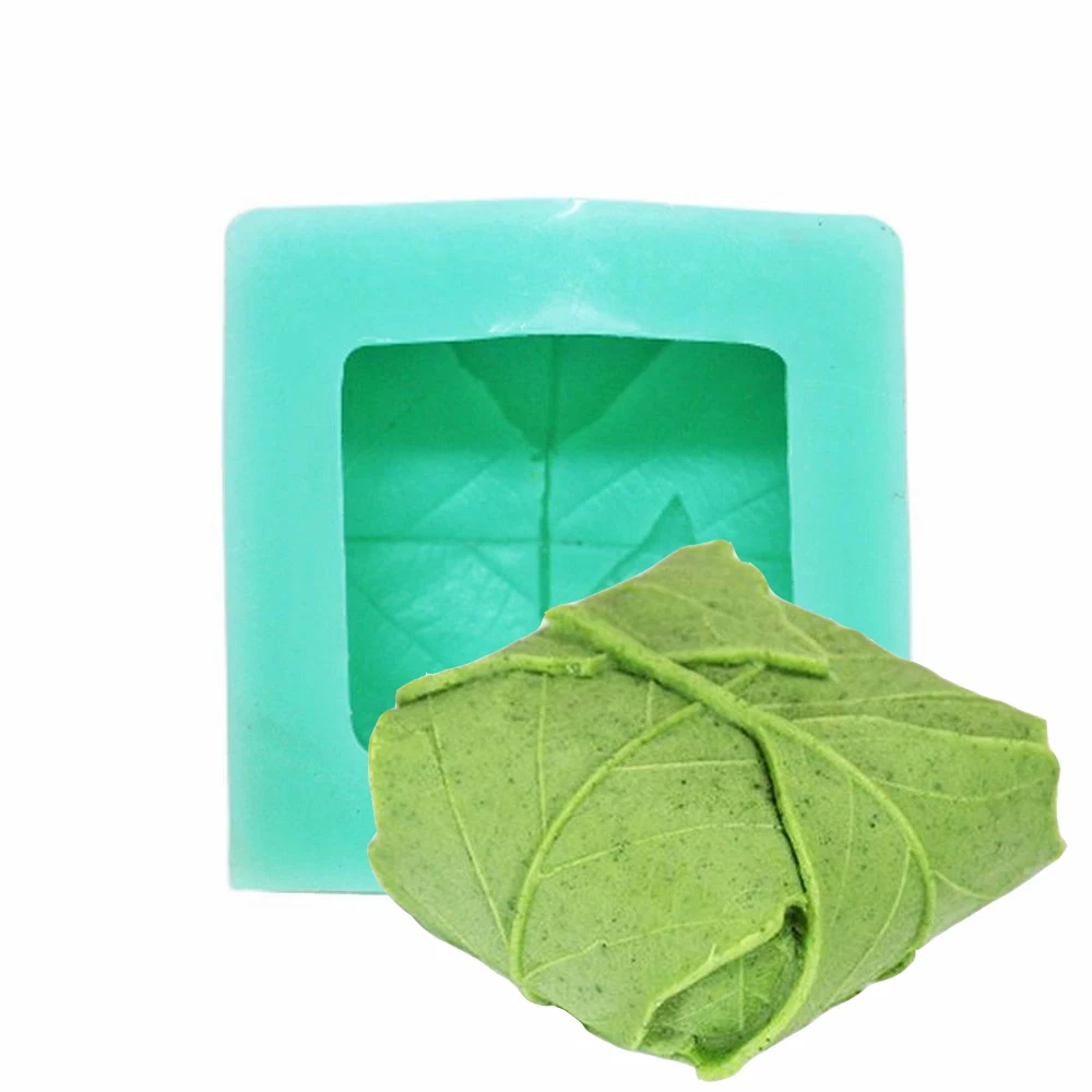 

3D Superimposed Square Leaves Silicone Mold Wrapped Leaf DIY Cake Decor Chocolate Sugarcraft Mould Baking Soap Wax Polymer