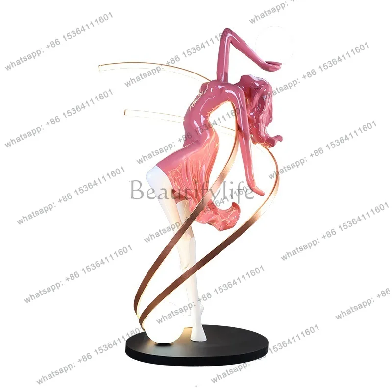 Creative Art Character Sculpture Ornament Large Ornament Stairs Italian Decorative Dance Light Luxury Muse Home