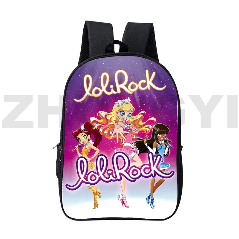 3D Anime Lolirock Bagpack nastolatki 16-calowy Cartoon Lolirock torby szkolne laptop podróżny chłopcy dziewczęta LoliRockstar plecak damski