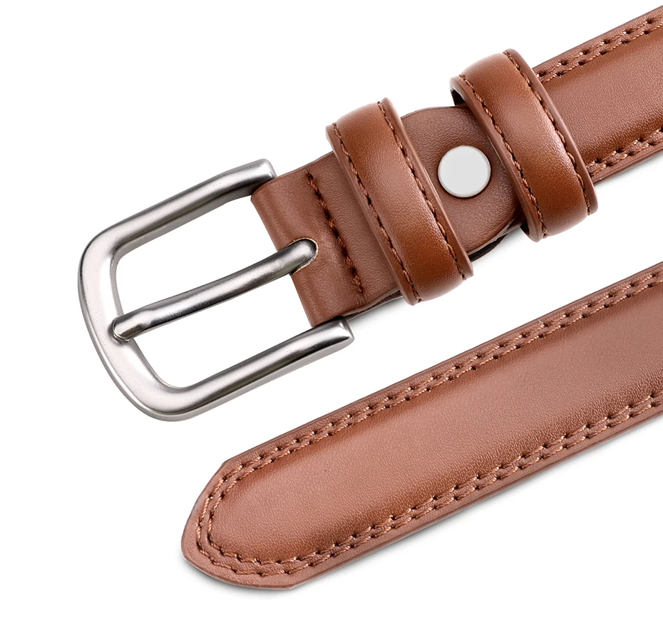 Maikun Pu Ledergürtel für Frauen Luxus weiblichen Gürtel dekorative einfache Taille Legierung Pin Schnalle Gürtel Drop Shipping – Detail 5