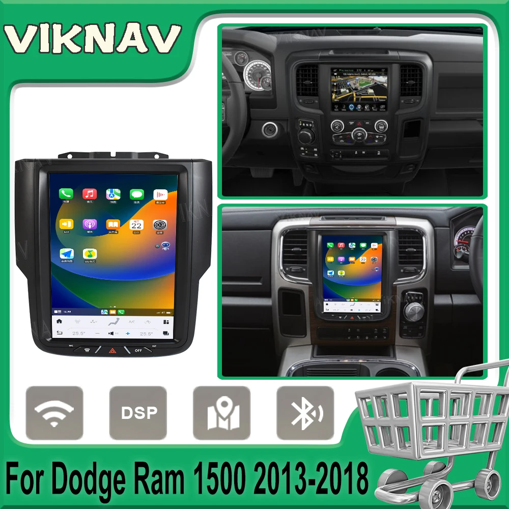

Вертикальный экран GPS-навигация для Dodge Ram 1500 2013-2018 беспроводной Carplay Android автомобильный радиоприемник мультимедийный плеер головное устройство