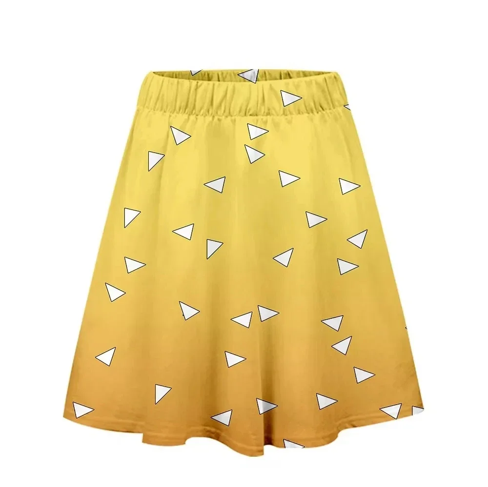 Demônio Slayer 3D Saia Digital Impresso, Cosplay