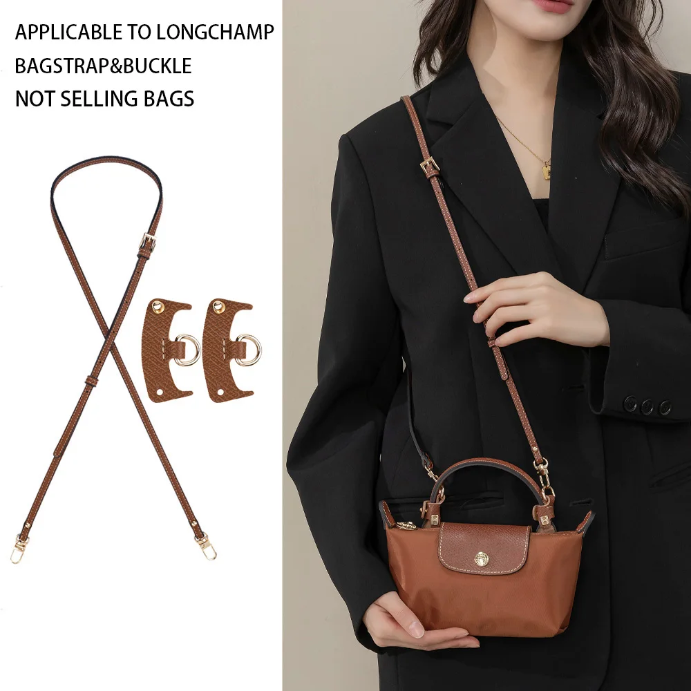 Bag Transformation Accessories for Longchamp New Mini Bag Crossbody Conversion Straps Punch-free Genuine Leather Shoulder Strap