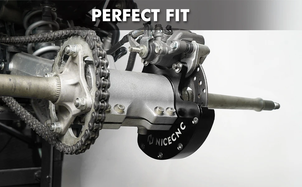 NICECNC Für Honda TRX450ER 2006-2014 Hintere Bremssattelhalterung & Rotor-Schutz Für Honda TRX450R 2004-2009 ATV Ersetzt 43211-HP1-000 – Detail 5