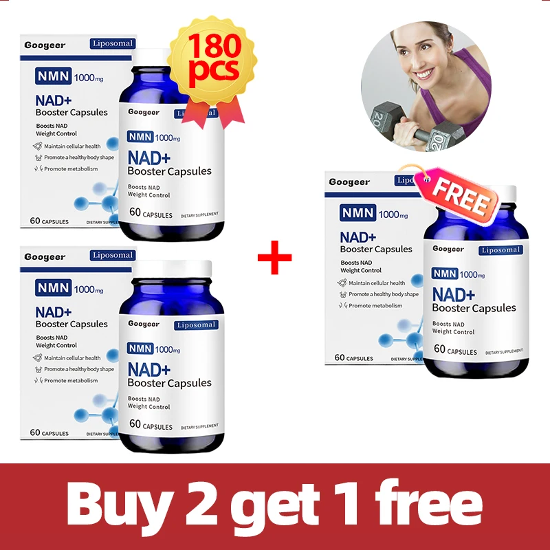 

180 Capsules NAD+ Supplement Capsules Anti Aging Natural Energy DNA Repair & Cellular Health Supplements Immune System Booster