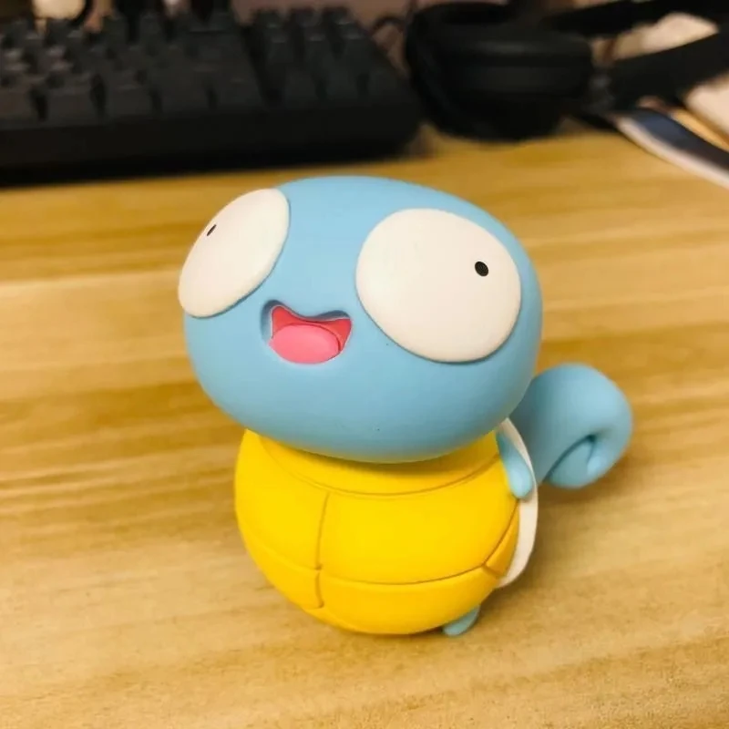 6.5 cm Pokemon Leuke Big-Eyed Starter Squirtle Anime Figuur Desktop Ornament Decoratieve Pop Jongen Trendy Speelgoed Gift Collectible