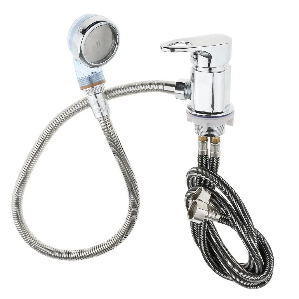 

Replacement Bath Set with Mixer and Hot + 10x5cm Shower + 304 Steel Flexible for