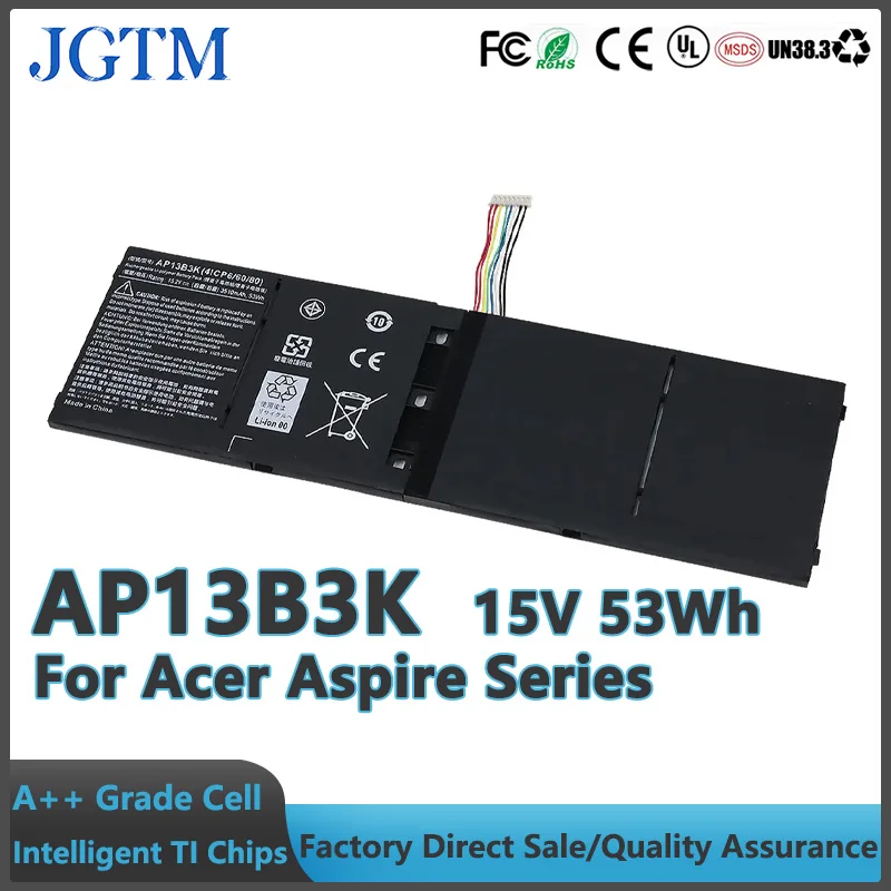 JGTM AP13B3K 15V 53Wh Laptop Battery lithium ion batteries For Acer Aspire R7-571 R7-572 M5-583 V5-573 AP13B8K AP13B3K