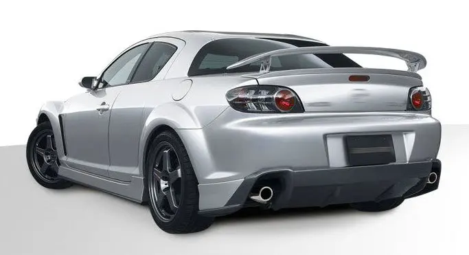 EPR glass fiberaccessories for RX8 03-08 SE3P MS Style front bumper,side skirt,rear diffuser,Rear Spoiler