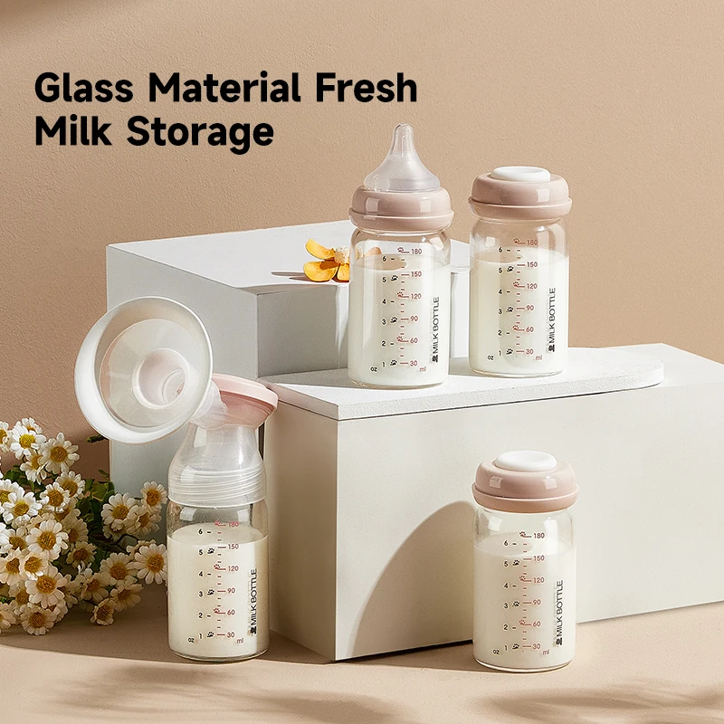 Snow Bear Breast Milk Storage Bottle Glass 180ml