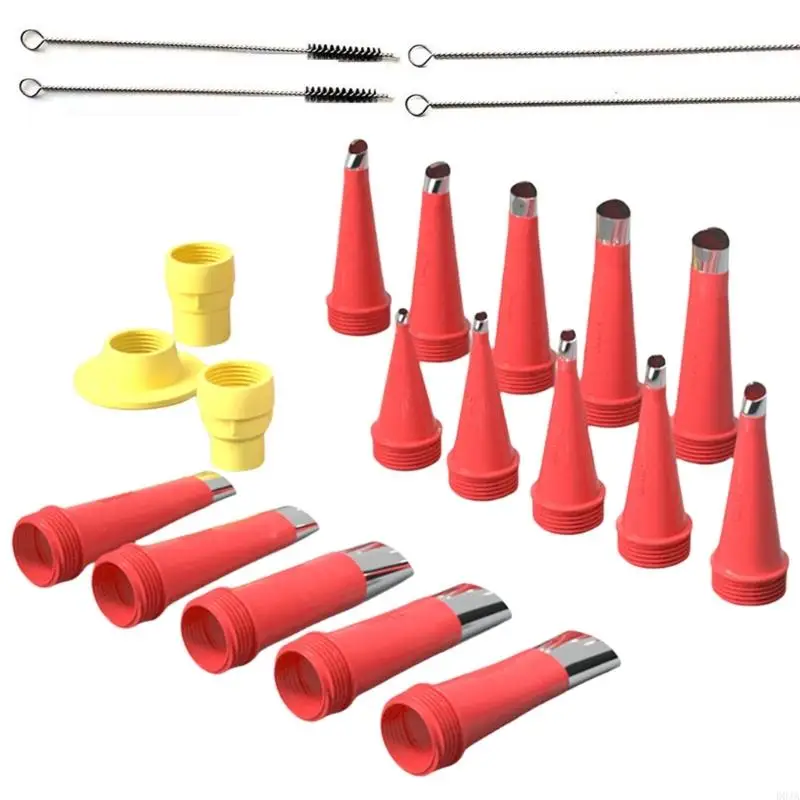 Reusable Caulking Nozzles Tip with Base Stainless Steel Sealant Nozzle Applicators Caulk Nozzle Easy to Use