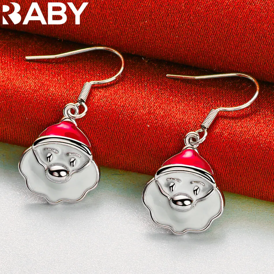 أقراط URBABY من الفضة الإسترليني عيار 925 أقراط متدلية سانتا كلوز للنساء مجوهرات عصرية للحفلات والارتداء اليومي #3