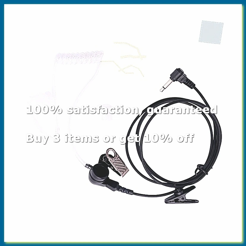 ●Straight Listen Only Transparent Flexible Acoustic Tube Earpiece 3.5mm Earphone headset Mono Jack for Walkie-talkie