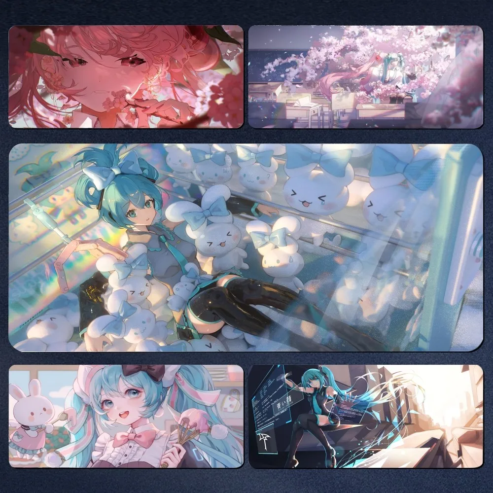 Anime Girl Hatsune M-Miku Mousepad Large Gaming Mouse Pad LockEdge Thickened Computer Keyboard Table Desk Mat