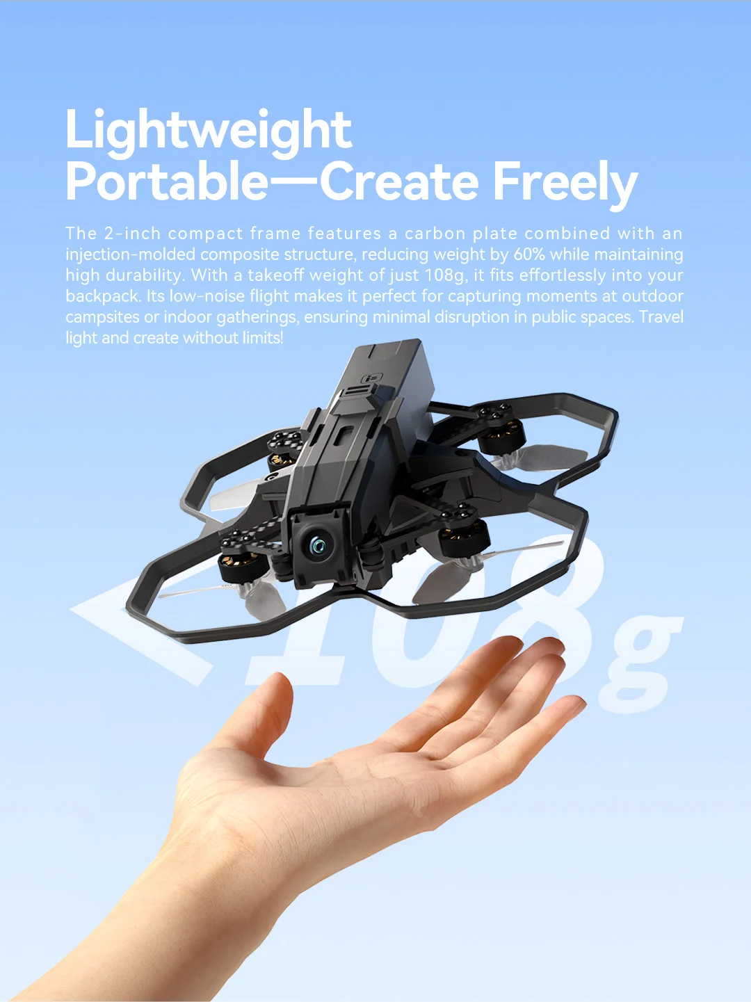 iFlight Defender 20 Lite HD FPV Drone 2 Inch Cinewhoop Quadcopter 4K Video Recording Long Range Low Weight Drone Indoor Outdoor view 2