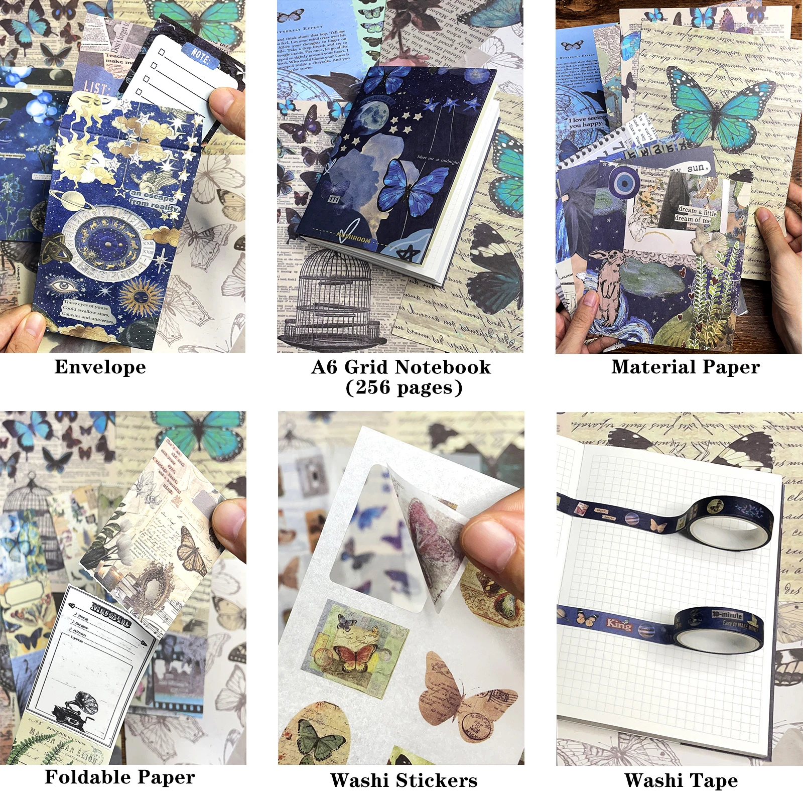 232pcs/box Scrapbooking Set DI - Vintage Junk Journal Scrapbooking Paper ulasan dan harga