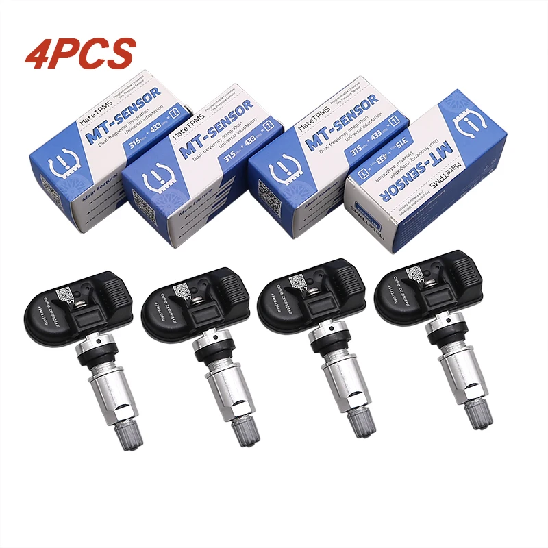 Programmeerbare TPMS-sensoren 2 in 1 433 MHz + 315 MHz Ondersteuning Programmering met MOBIELE TELEFOON Bandenspanning monitor Systeem