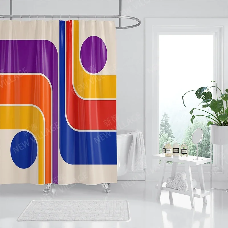 Waterproof fabric shower curtains Bathroom curtain accessories Bath curtain for shower 180x200 240*200 boho decoration abstract