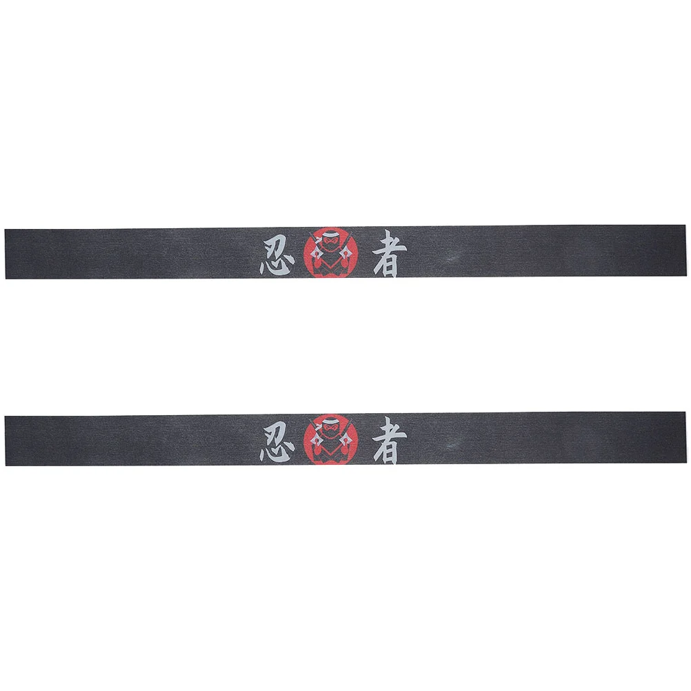 2 Pcs Silk Scarf Ninja Print Headband Student Polyester Decorative Karate Headbands