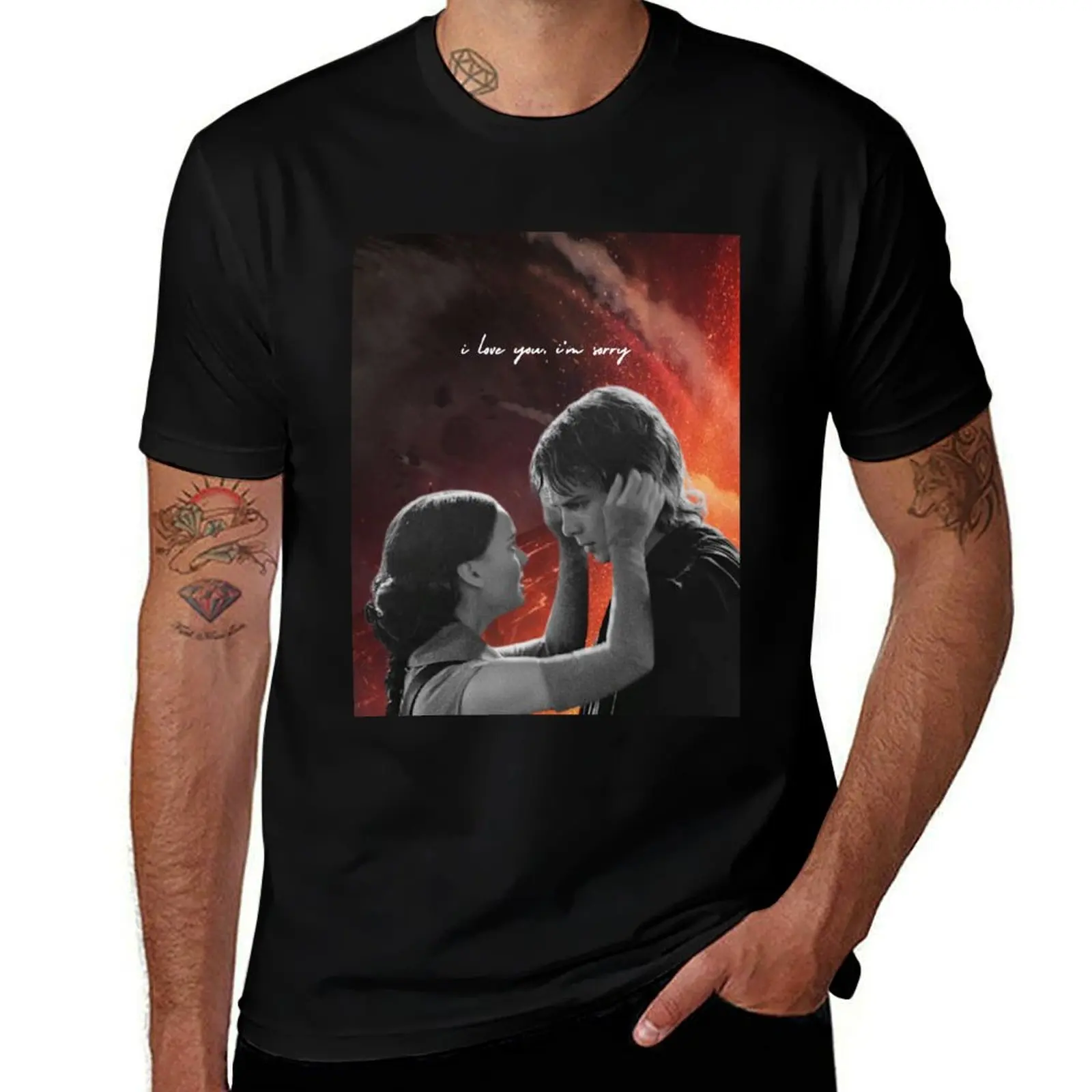 Anankin and Padme - i love you, im sorry T-Shirt Casual Graphic Print Tee T-Shirt