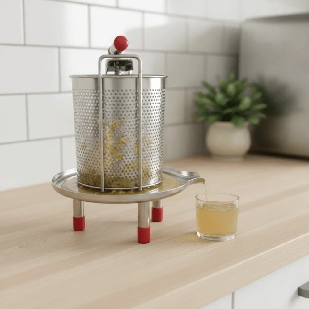 Stainless Steel Vegetable Stuffing Squeezer Hand Press Fine Filter Mesh Manual Juicer with Filter Bag Vegetable Squeezer