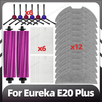 Compatible for Eureka E20 Plus Replacement Main Side Brush HEPA Filter Mop Pad Spare Parts Accessories