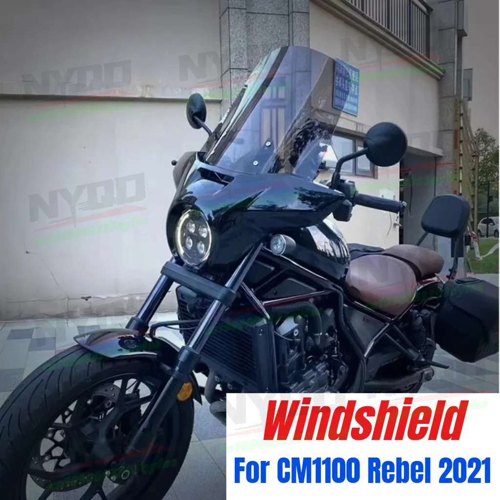 

Custom Tall Windshield for CM1100 Rebel 2021, CM 1100 Heightened Wind & Rain Deflector