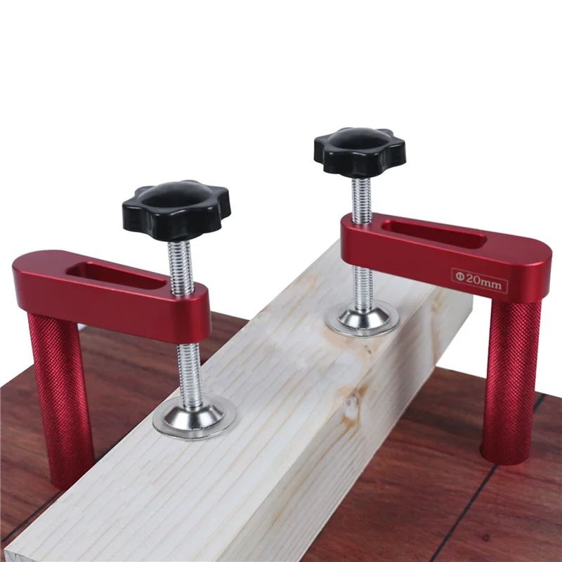 

EYFL-4Pcs Dog Hole Clamp Woodworking Bench Stop Bench Dog Clamp Aluminum Alloy Desktop Fixed Clip - Hold Down Clamps 20Mm