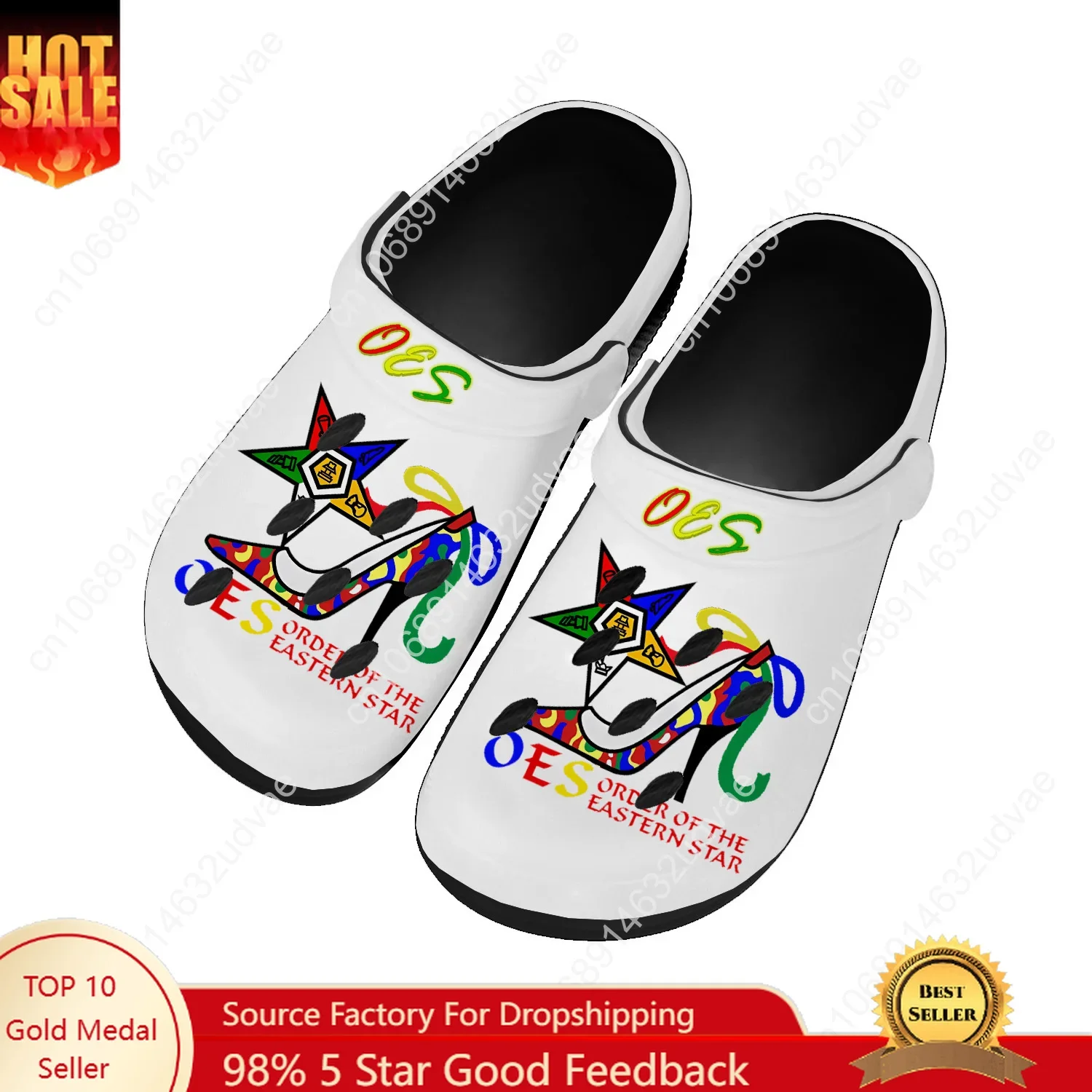 

OES New Order of The Eastern Star Sisterhood Water Shoes Mens Womens Home Garden Clogs Customizd Sandals Beach Hole Slippers