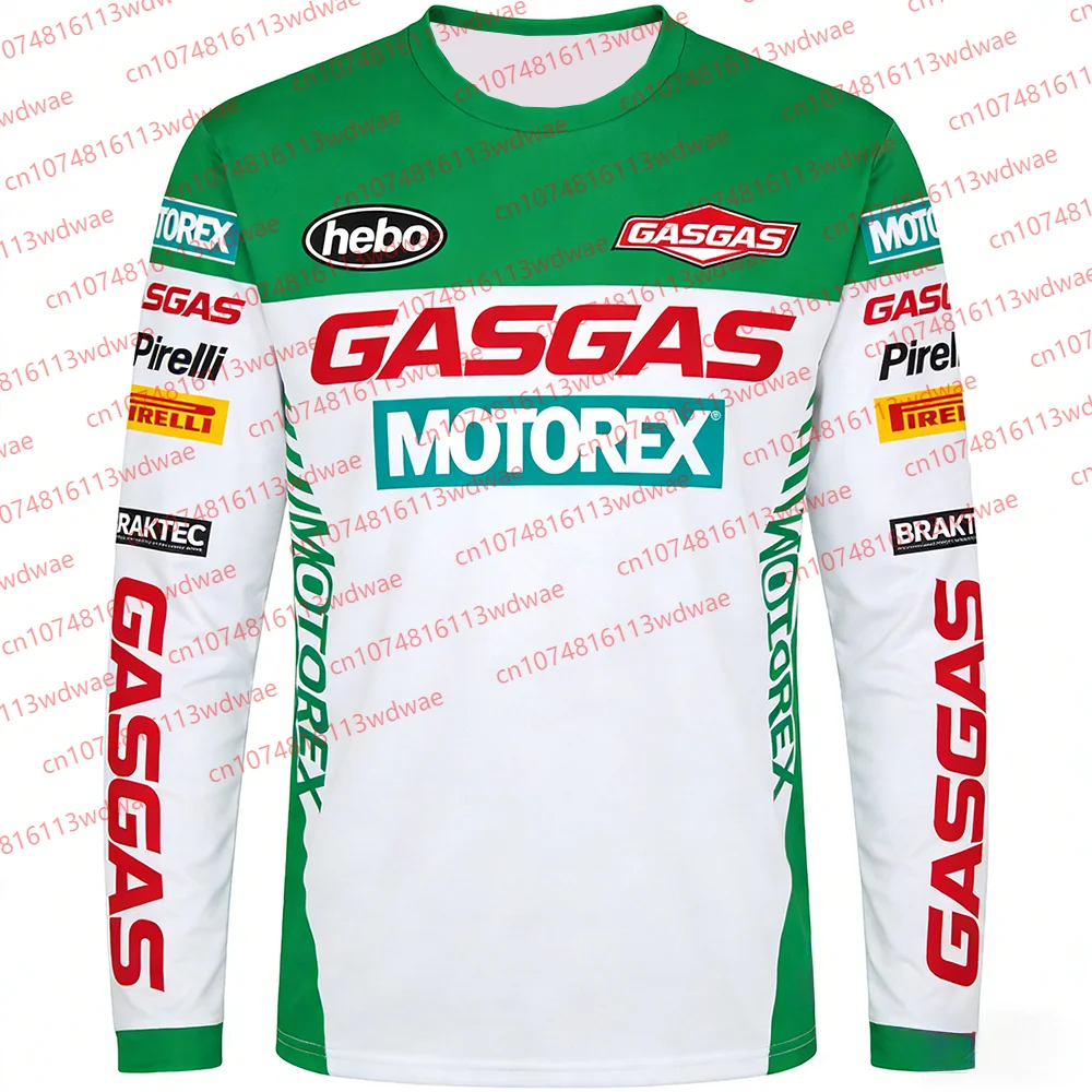 Outdoor-Sport-Radsportanzug GASGAS Motocross-Trikot Hebo Motorex Schnelltrocknend Atmungsaktiv MX Offroad-Oberteil für Rennsport-Enthusiasten und Fahrer