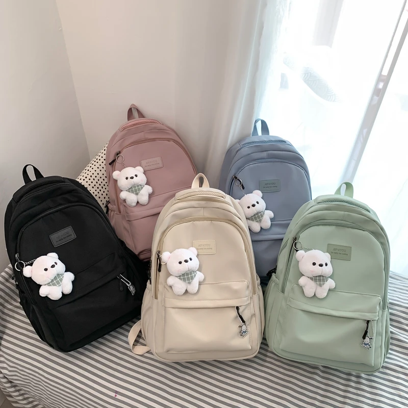 New Female Fashion Men High Capacity Waterproof College Backpack Trendy Women Laptop School Bags Cute Girl Travel Book Bag Cool