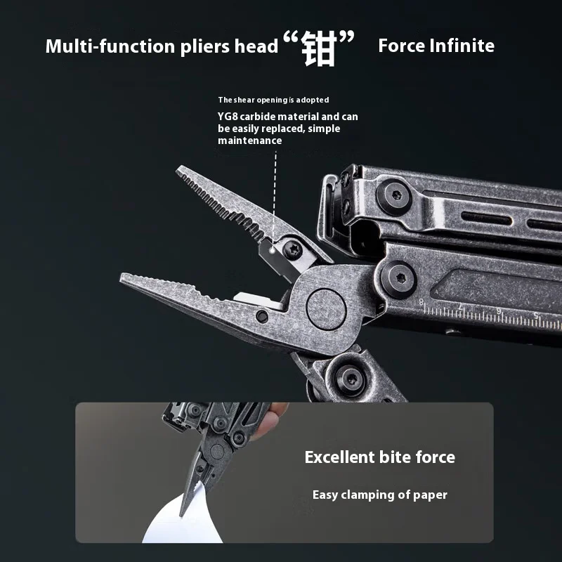 Imagem -03 - Nextorch Pioneer-multifuncional Folding Emergency Scissors Multi Tool Alicate Camping ao ar Livre Edc Multitool Pocket Knife 14 em 1