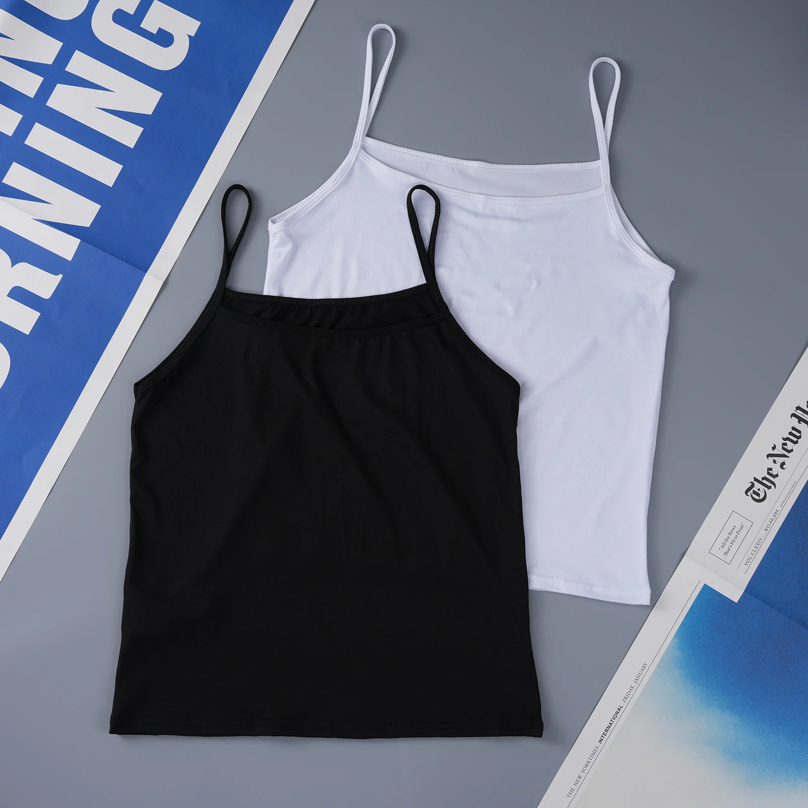 Sommer Herren Dünne Spaghetti-Träger-Slips Weste Weiche Dehnbare Ärmellose Tanktops Fitness-Unterhemd Lässiges Bodyshirt Slim Fit – Detail 10