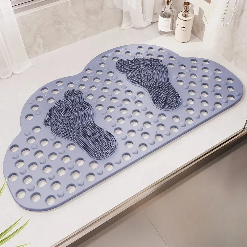 

Korean Style Minimalist Bathroom Anti Slip Mat Toilet Shower Massage Anti Fall Suction Cup Floor Mat Bathroom Hollow Foot Mat