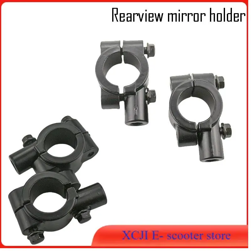 

For Scooter Black Motorcycle Handle Rearview Mirror Mounting Clip Rearview Mirror Bracket 10mm 8mm
