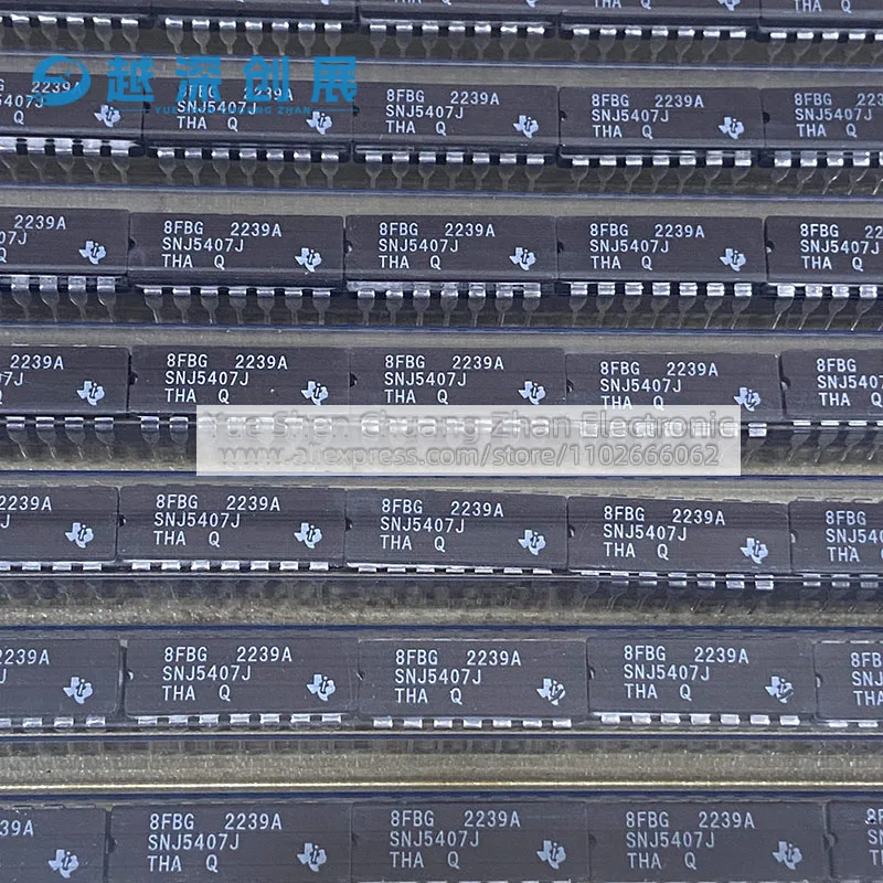 SNJ5407J SNJ5407JTHA Ceramic IC in CDIP14 package Six Buffers/Drivers Authentic chips are welcome to ask