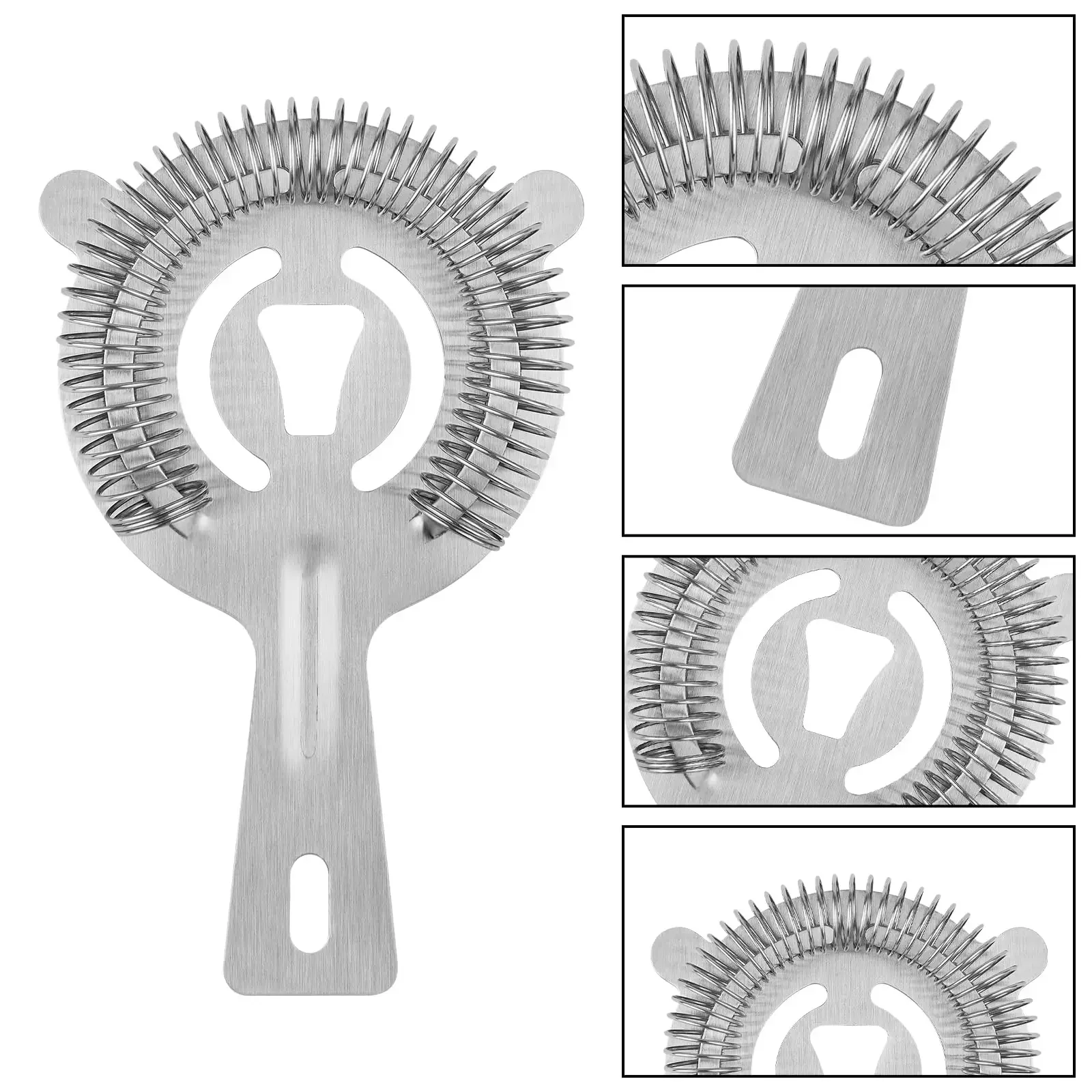 2pcs Bar Strainer with High Density Spring Cocktail Shaker Ice Strainer Bar Accessories Stainless Steel Filter Barware Bar Tools