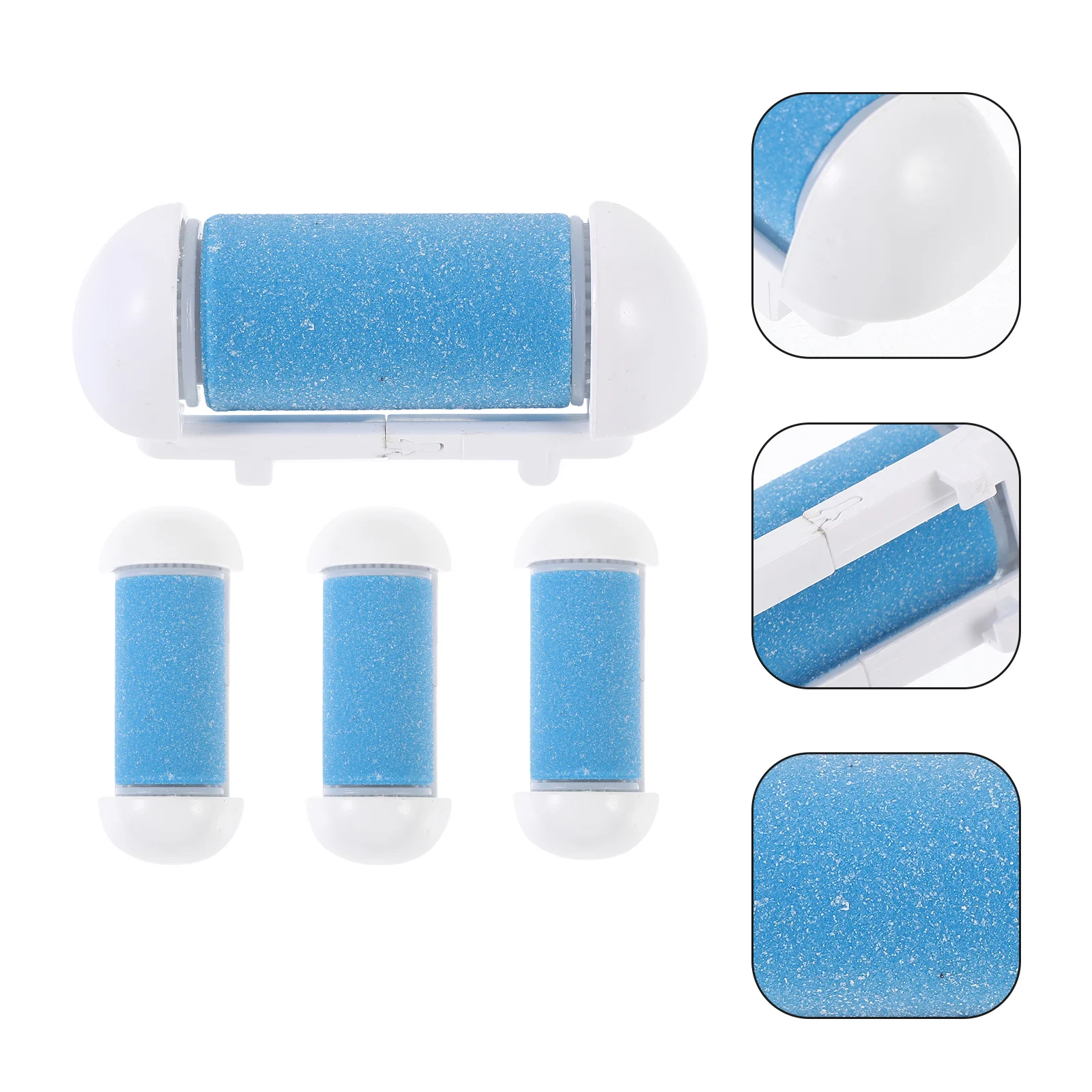 

4Pcs Foot Replacement Rollers Blue for Electric Callus Remover Dead Skin Removal Tool Foot Care Exfoliator Heel File Head
