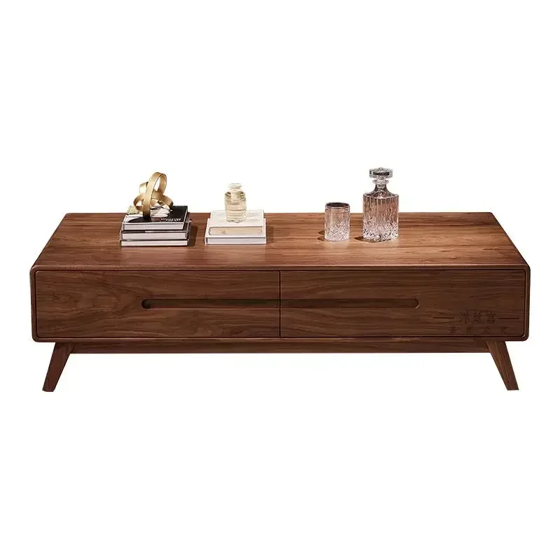 

13North American black walnut solid wood coffee table Nordic living room Italian minimalist light luxury