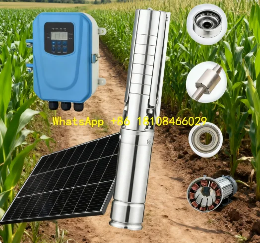 태양광 수중 펌프 소규모 하천 이동수로용 간편 설치 유량 7m3/h 우물 깊이/헤드:168m