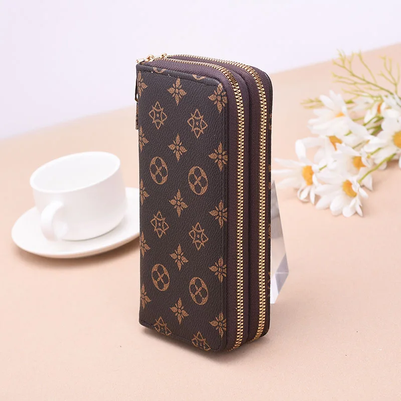 Women Wallets Pu Leather Women Purses Fashion Long Zipper Women\'s Wallet Money Coin Holder Female Long Purse