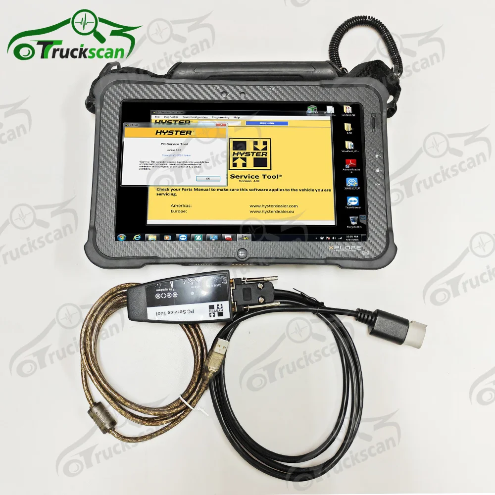 For Yale hyster PC Service Tools YH 4.99 forklift auto truck diagnosis scanner tool+Xplore Tablet CAN USB Interface