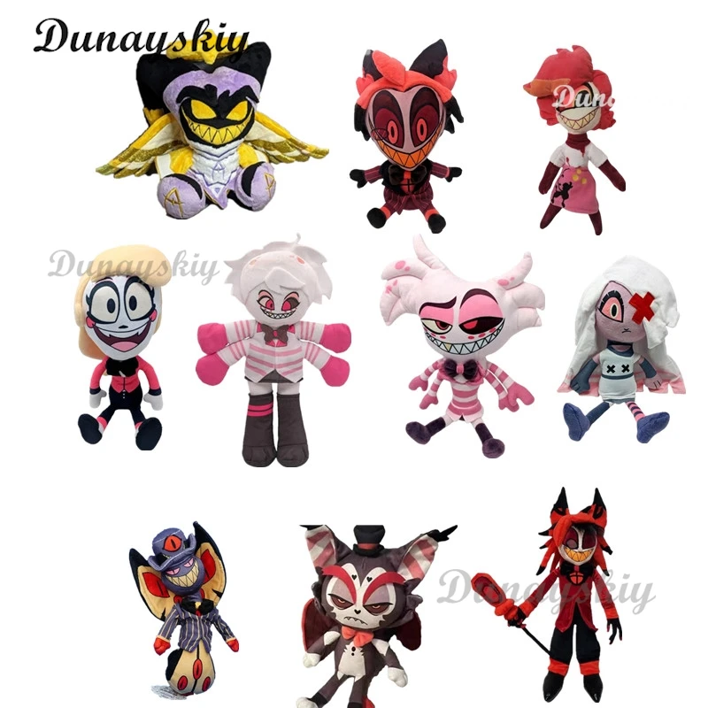 Alastor Adam Angel Dust Grappige Interessante Anime Knuffels Schattige Zacht Figuur Speelgoed Hellen Voor Kinderen Kinderen Cadeau Halloween