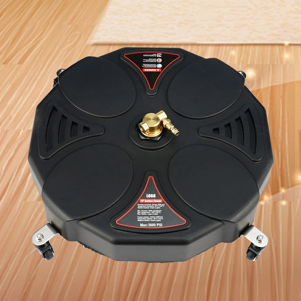 Floor Scrubber 1/4 Quick Connector Surface Cleaner 2500PSI Patio Cleaner Stainless Steel with Extension Wand Replacement Nozzles