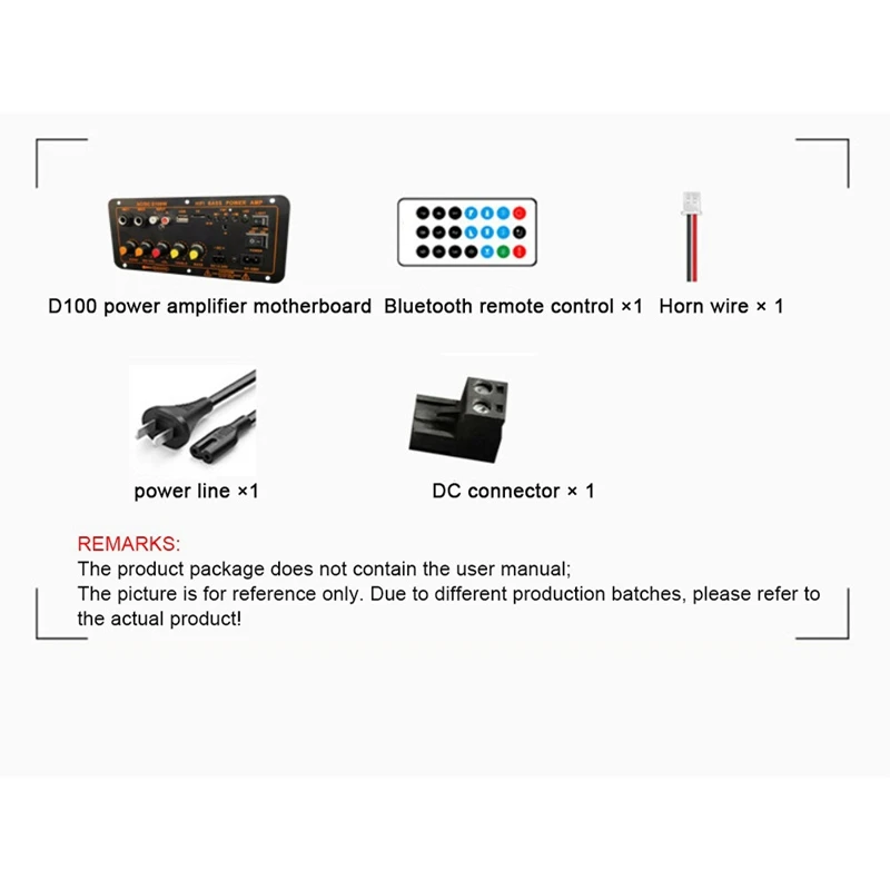 Placa amplificadora de potencia con Bluetooth para coche, Subwoofer de Karaoke, FM, 5,0, 100W-300W