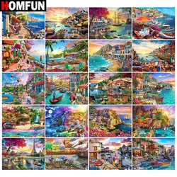 HOMFUN Square Round Drill 5D Diamond Painting Environmental Crafts Full Diamond Embroidery