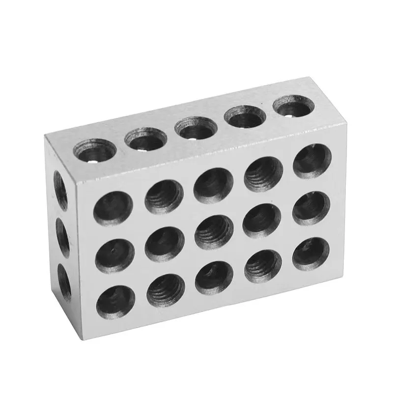 Imagem -05 - Blocos de Precisão de Aço Temperado 123 Blocos 0.0001 Precisão Combinado Machinista 123 Ferramenta de Trituração 23 Furos 255075 mm Bloco 2pc