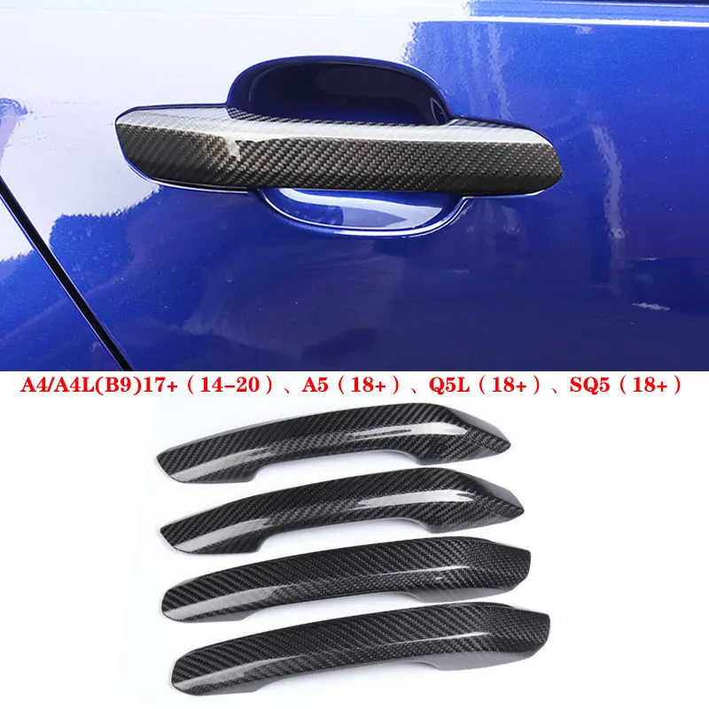 

Suitable for AUDI Audi carbon A4/4L A5 Q5L SQ5 B9 dry carbon fiber exterior pull handle for 2018+