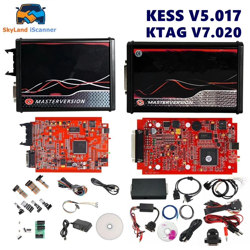 No Tokens Limited KESS SW V2.80 V5.017 EU Version Online Version KTAG V2.25 V7.020 4LED Red PCB kess V2 5.017 Red ktag 7.020