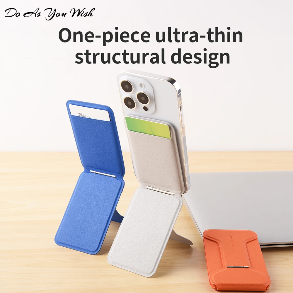 

Detachable Leather Wallet Magnetic Phone Holder For Magsafe iPhone 17 Air 16 15 14 Plus 13 12 Pro Max Stand Bank ID Card Cover